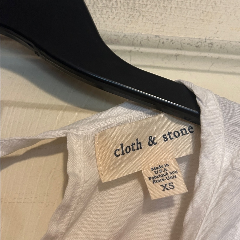 Cloth & Stone White Rose Gold Polka Dot Dress Size XS - Picture 4 of 7
